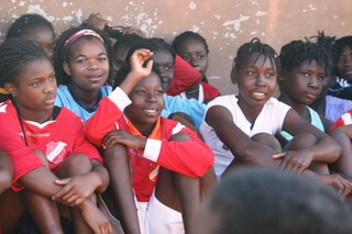 Young people at Laureus Sport for Good programme Futebol Da Forca, Mozambique
